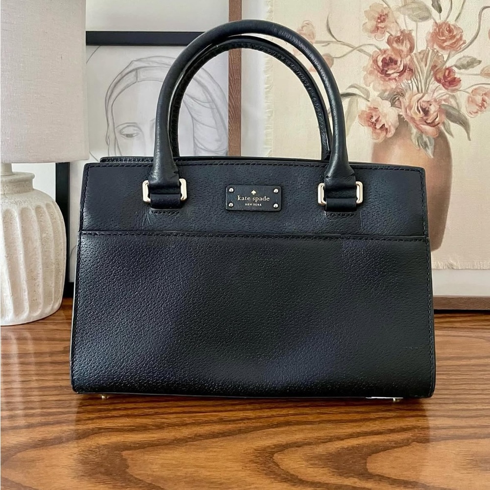 Kate Spade Black Satchel with Silver Hardware